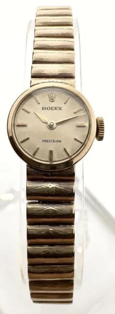 rolex precision swiss vintage gold 19600